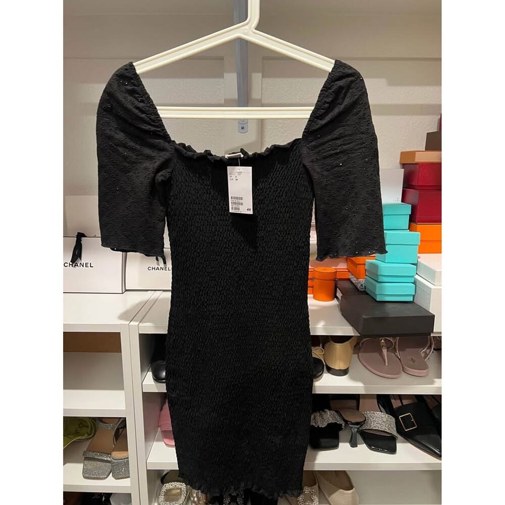 HM embroidered bodycon Dress size 2